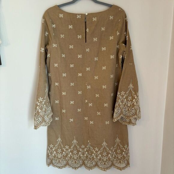 Sundance Women Royal beauty bell sleeve eyelet 3/4 sleeve dress 100% cotton sz 6 - Picture 11 of 12
